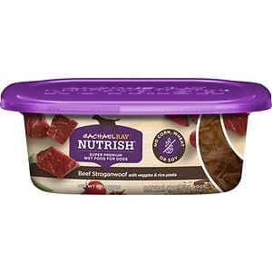 Rachael Ray Nutrish Natural Beef Stroganwoof Natural Wet Dog Food, 8-oz Tub, Case of 8