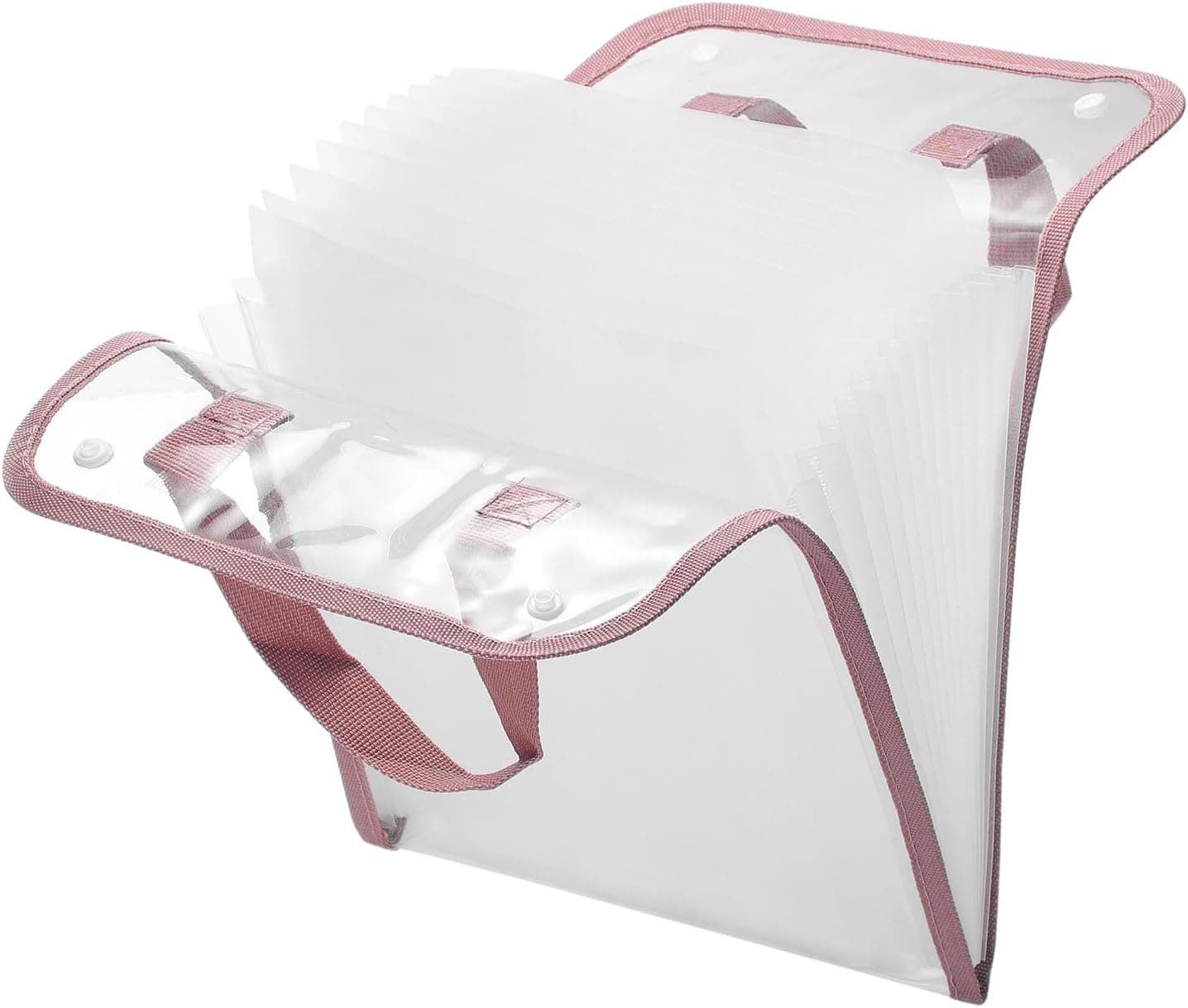 uxcell 13 Pockets Accordion File Organizer, Expanding File Folder, Pink