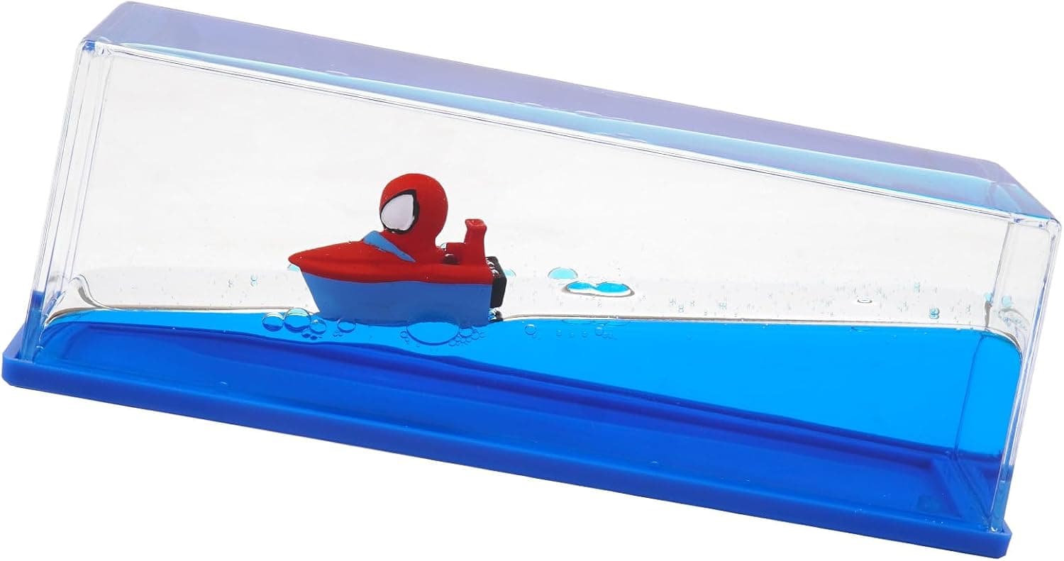 Unsinkable Ship Boat in a Bottle Box，Non Sinking Anime Toy Boat Merch Acrylic Ship Fluid Drift Bottle Decorations Desk Ornament Decor for Fans Boys Girls Gifts Toys for 4 Year Old Boys (Red)