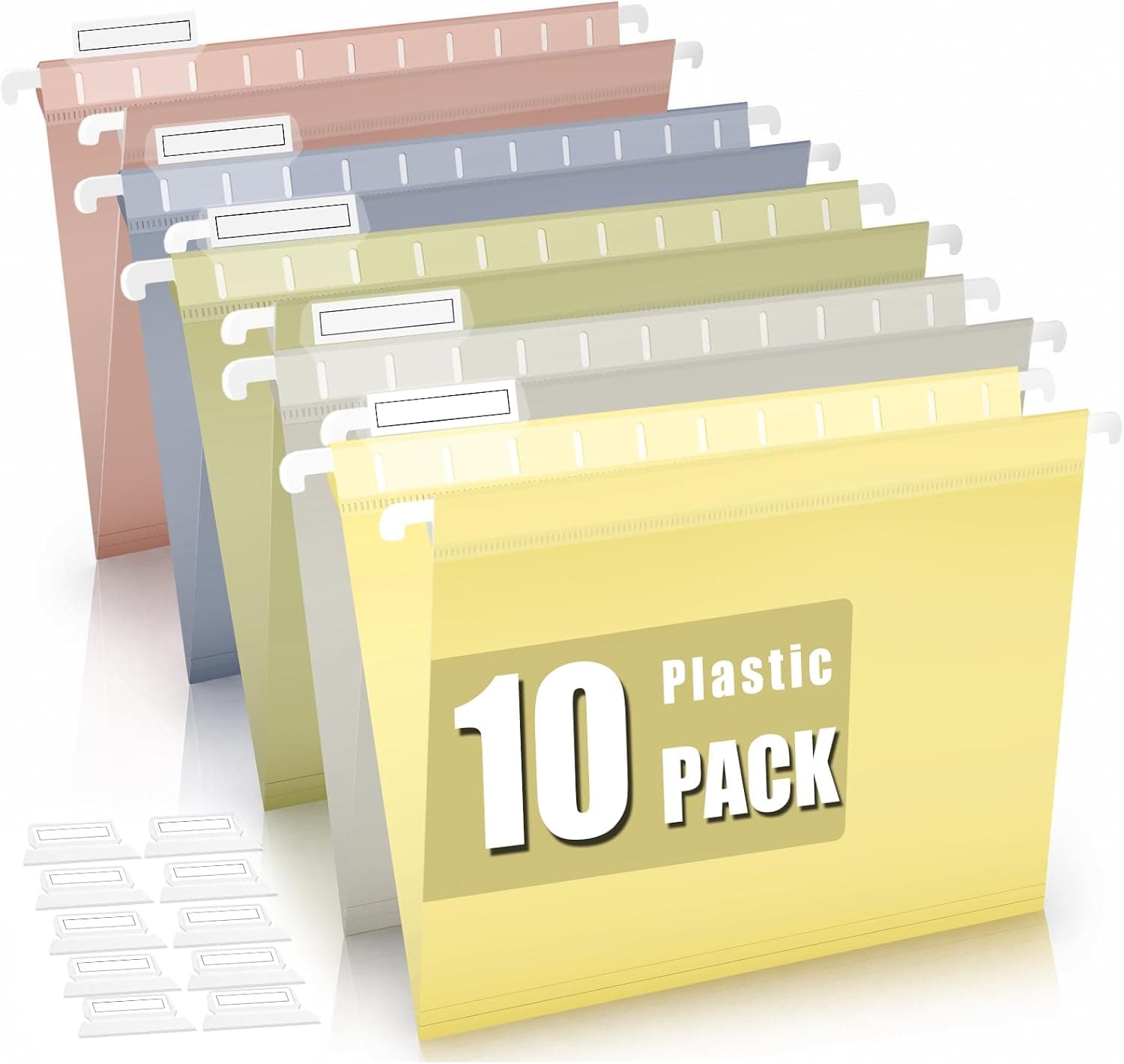 20 Pack Hanging File Folders, Letter Size (8.5"x11")