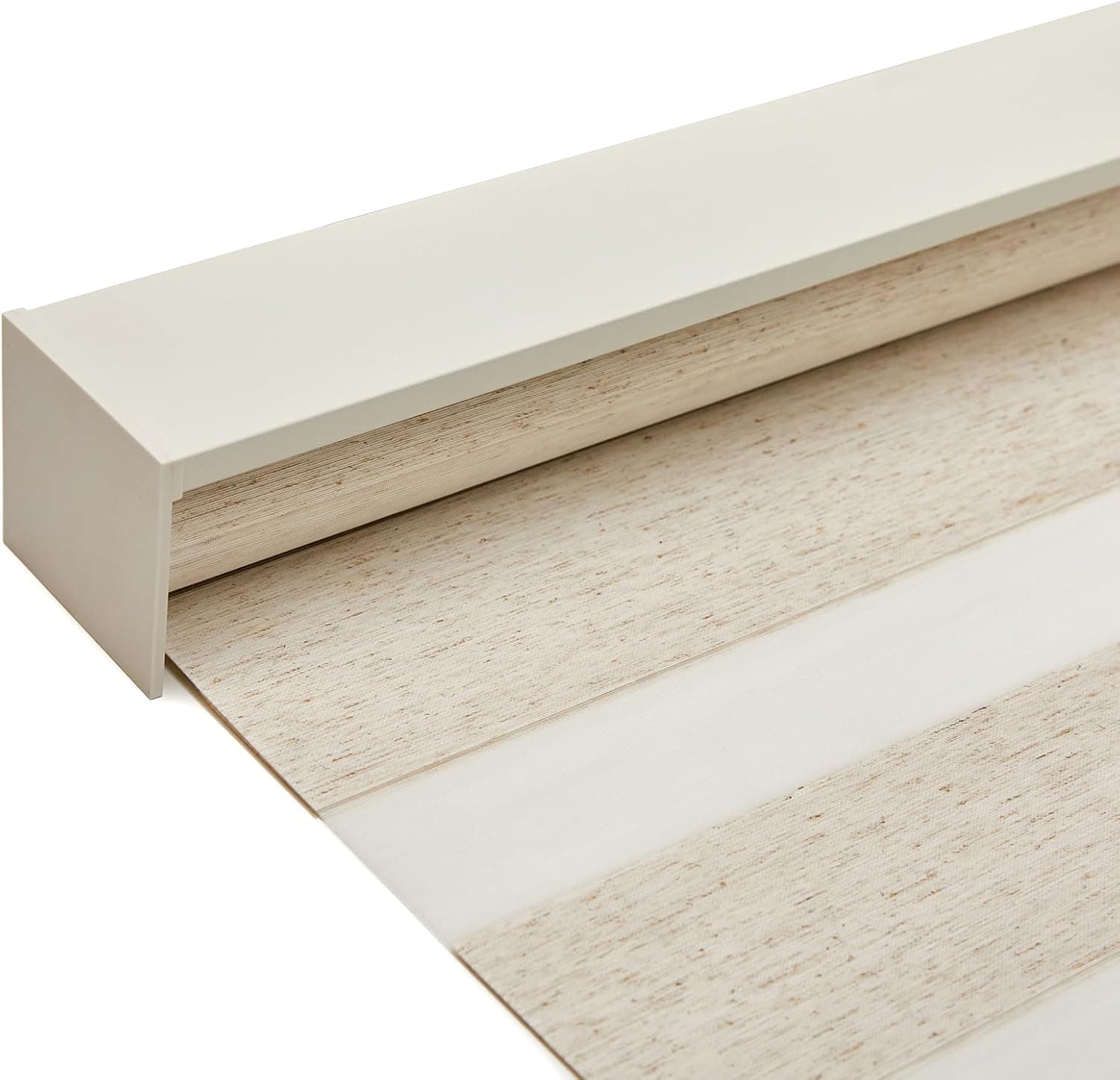 Joydeco Linen Zebra Blinds for Indoor Windows, 64" W x 72" H, Beige