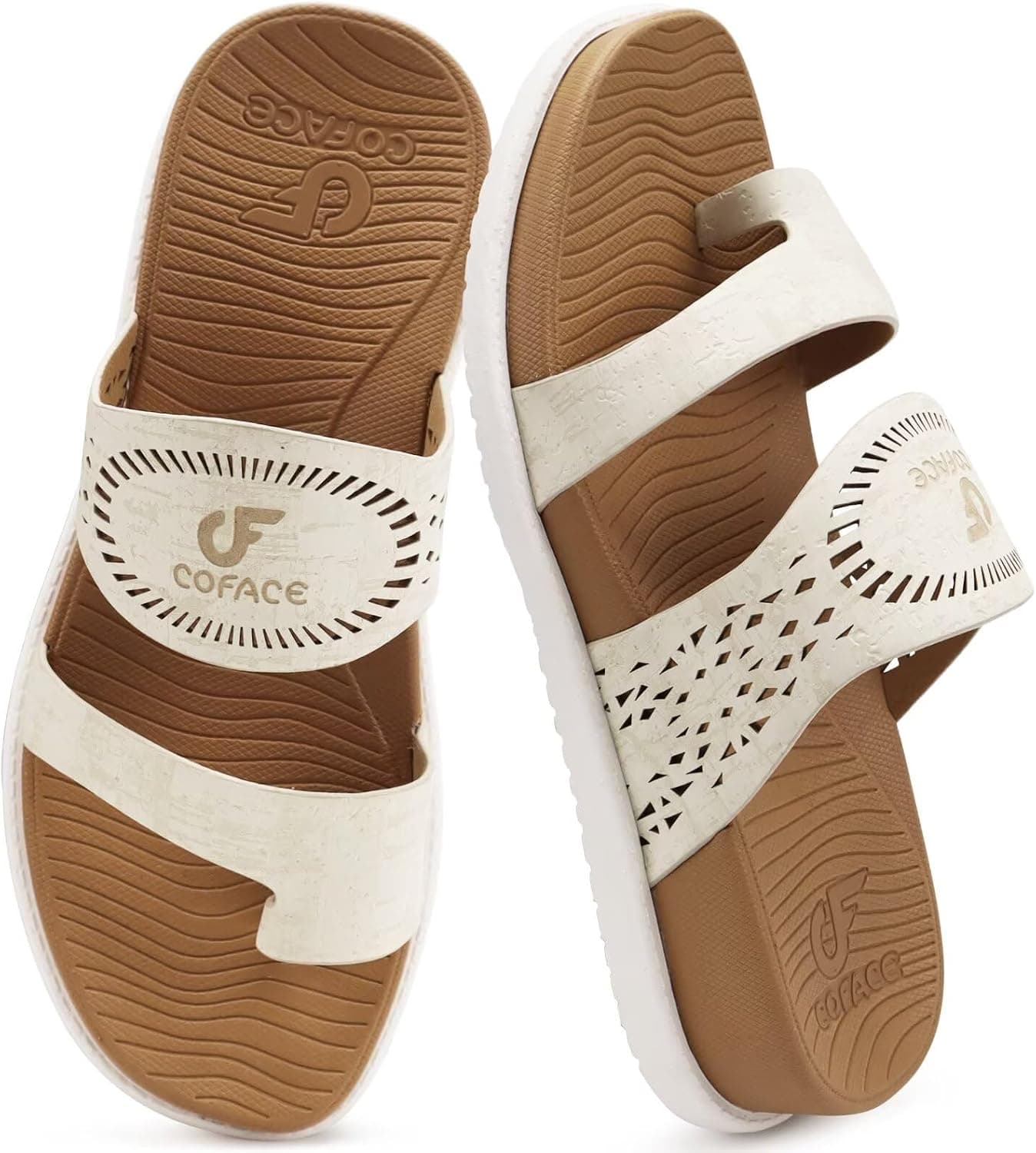 COFACE Womens Orthotic Cushion Sandals Comfort Arch Support Walking Slides