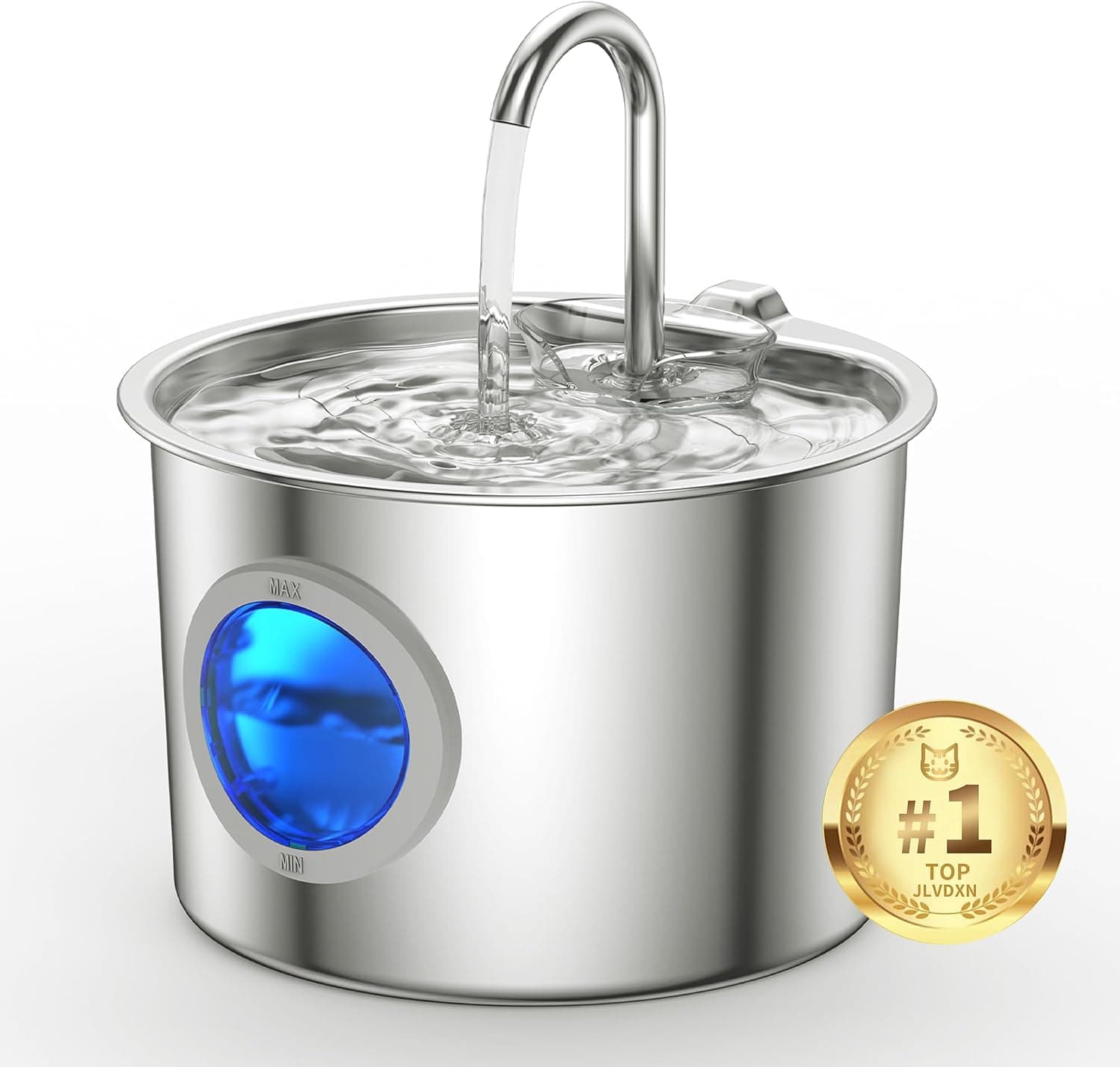 Cat Water Fountain Stainless Steel, Hygienic Drinking Fountain for Cats