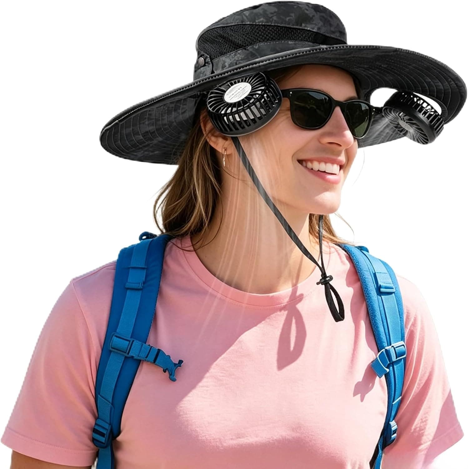 2-in-1 Detachable Fan Fisherman's Hat (Camouflage),Gifts for Him Father Dad Husband, Fishing Essentials for Men Women Camping Hiking Beach Gardening