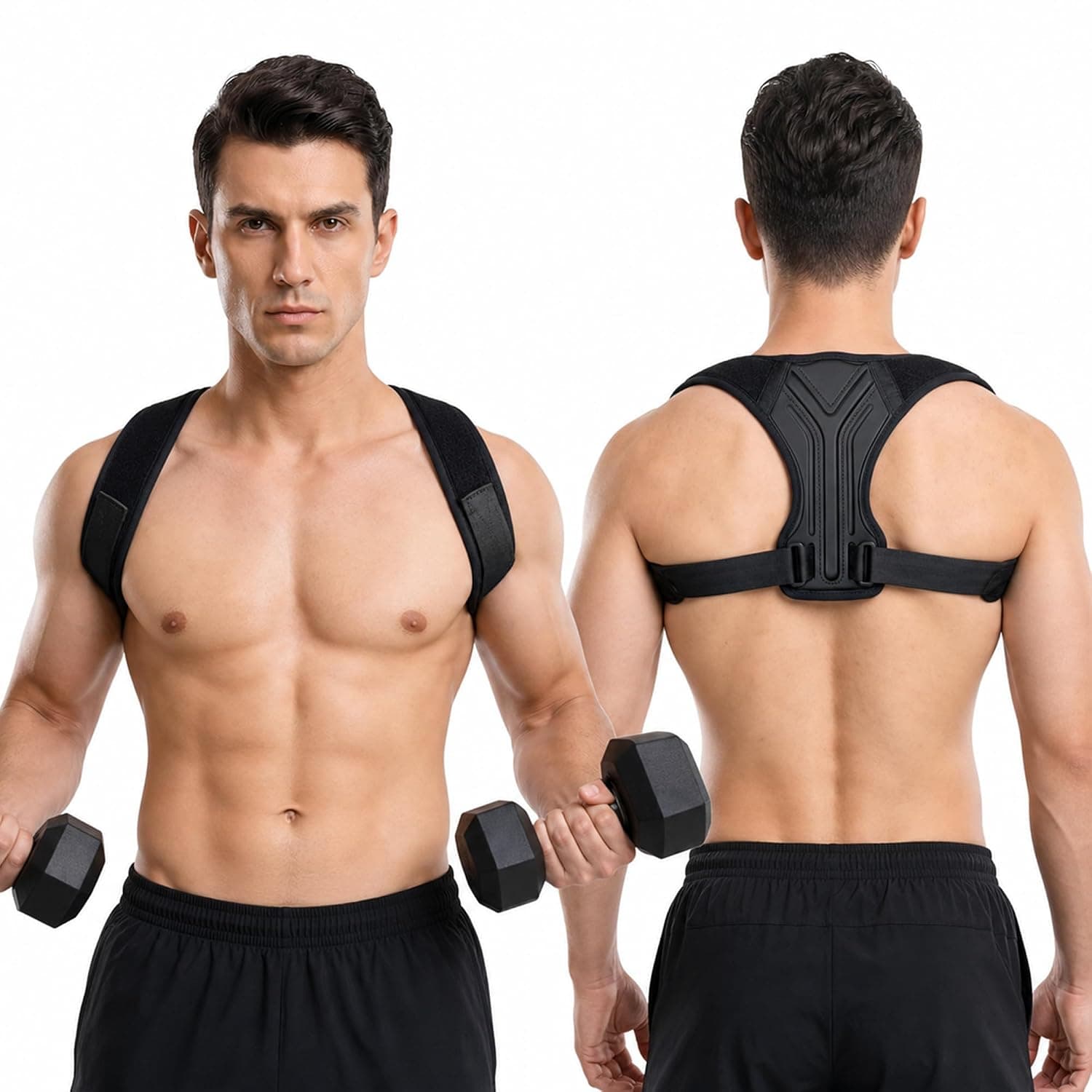 Workout Posture Corrector for Men, Upper Back Gym Trainer