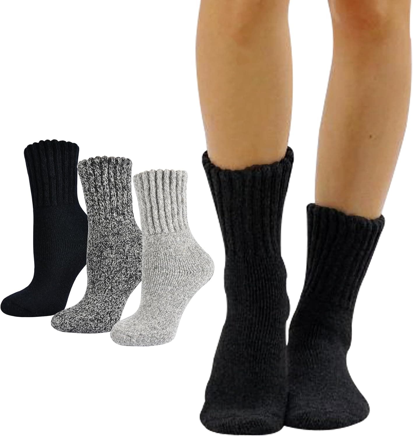 Women Wool Socks Thermal Boot Socks Winter Extra Thick Cozy Sock For Women 2 pack