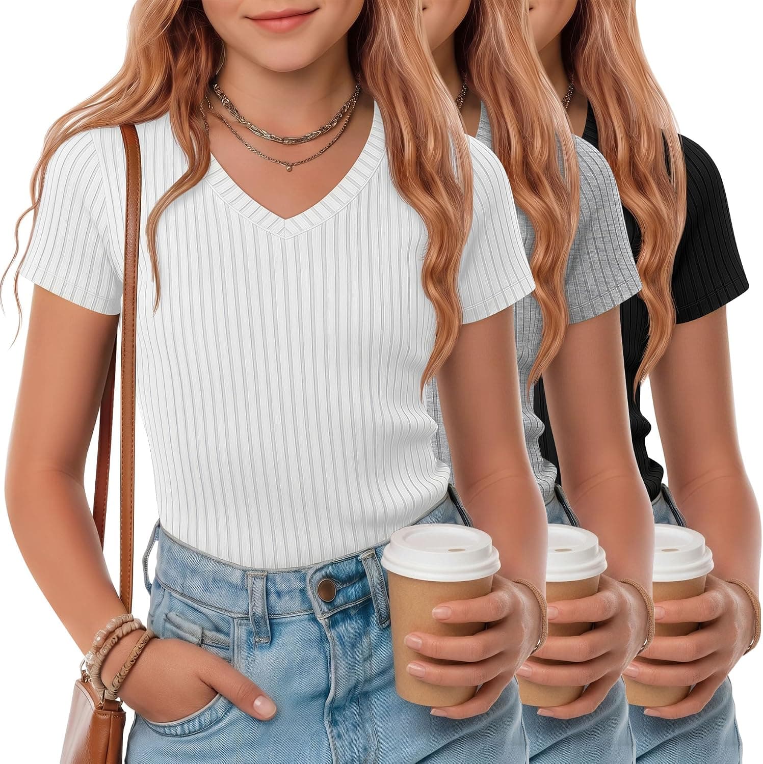 Oakgarden 3 Pack Girls T Shirts