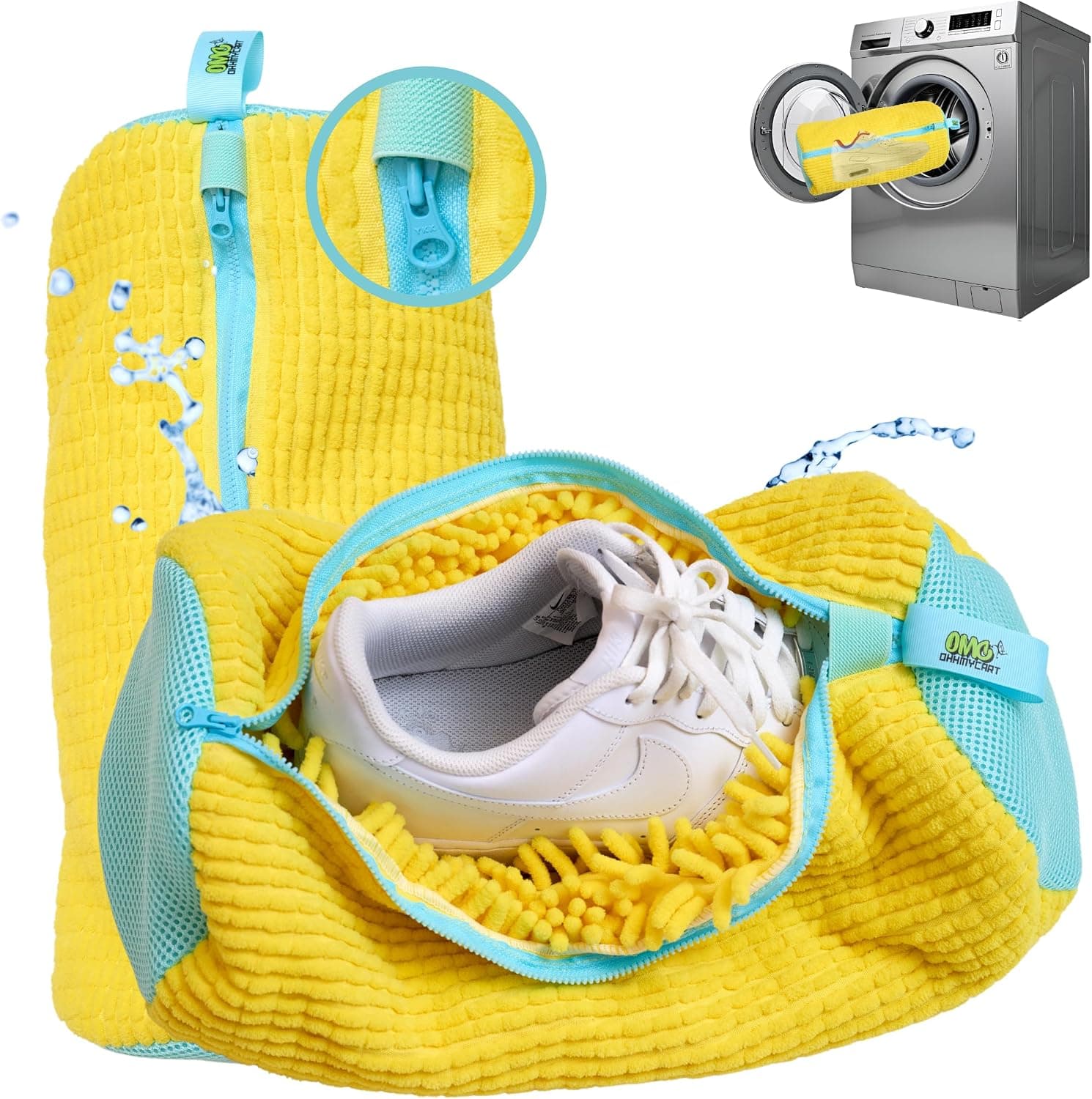 Shoe Washing Machine Bag for Washer and Dryer – Reusable Mesh Laundry Bag for Sneakers with YKK Zipper, 2-Pack