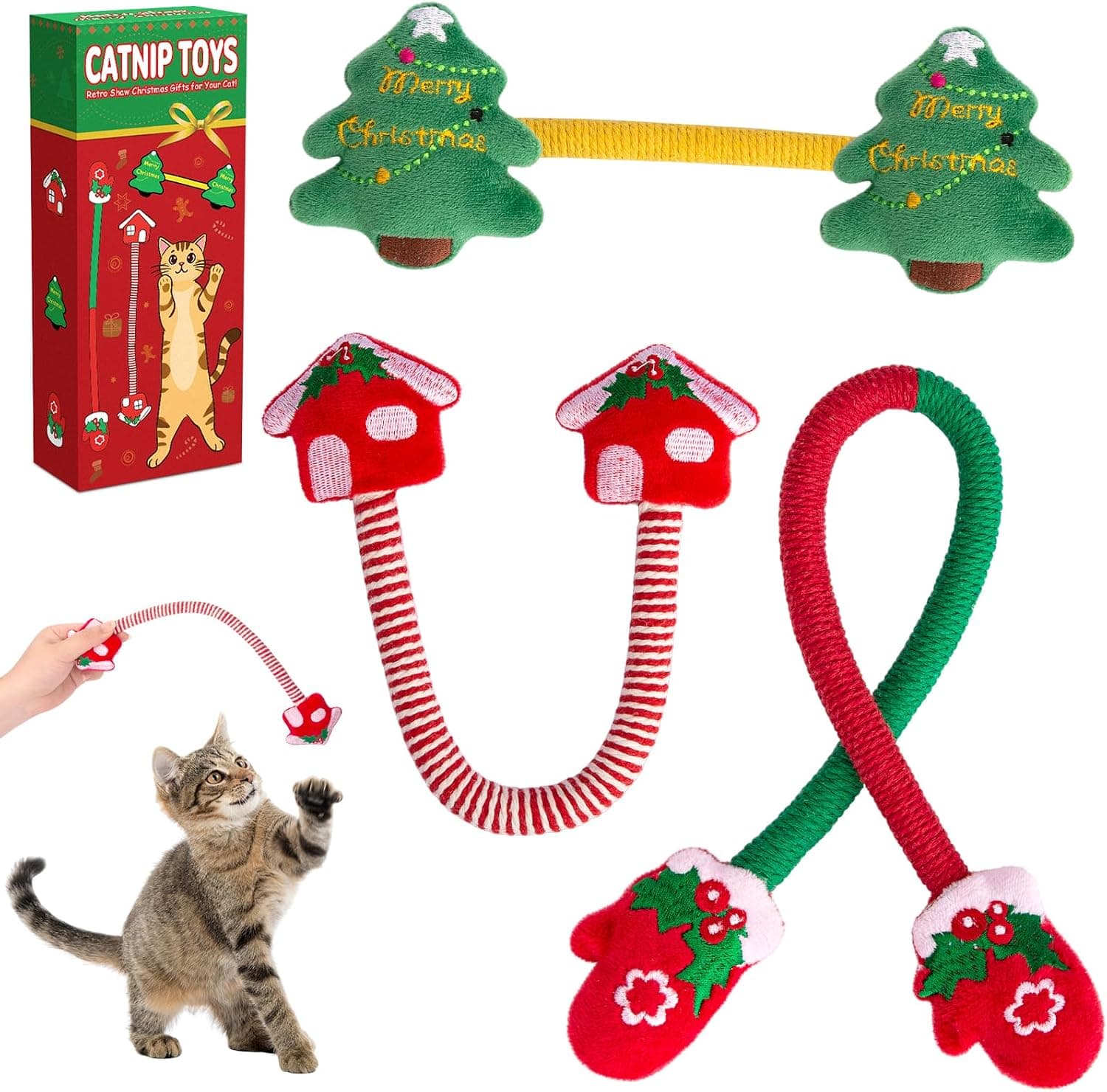 Cat Toys Chew Ropes for Indoor Cats Kitten, 6Pack, Various Size