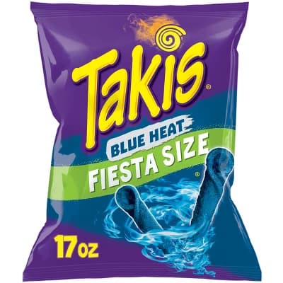 Takis Blue Heat Tortilla Chips Fiesta Size Bag - 17oz 2 bags