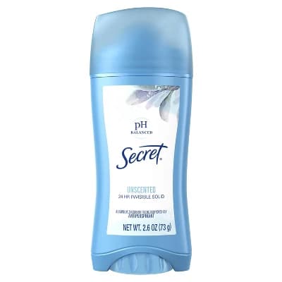 Secret pH Balanced Unscented Invisible Solid Antiperspirant & Deodorant - 2.6oz, 4 Pack