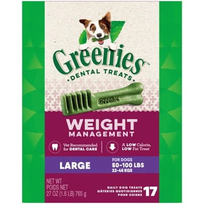 Greenies Weight Management Large Chicken Dental Dog Treats - 17ct/27oz