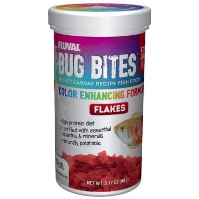 Fluval Bug Bites Color Enhancing Fish Food for Tropical Fish- 3.17oz