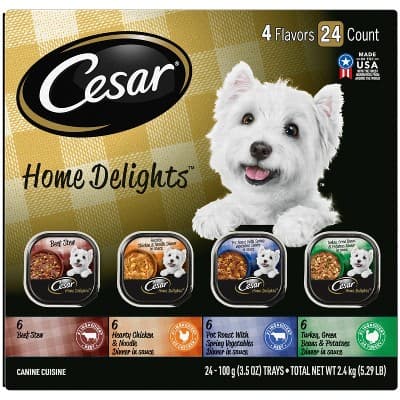 Cesar Home Delights with Beef and Chicken Wet Dog Food - 3.5oz/24ct Variety Pack