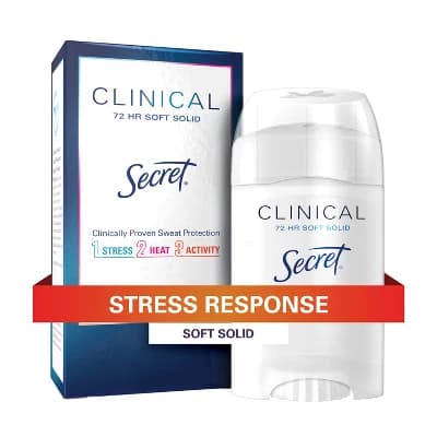 Secret Clinical Strength Stress Response Soft Solid Antiperspirant & Deodorant for Women - 1.6oz