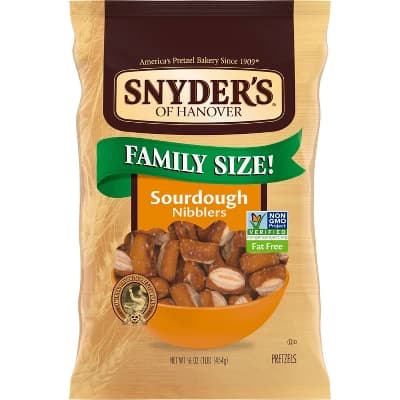 Snyder's of Hanover Pretzels Sourdough Nibblers Family Size - 16oz 4pack