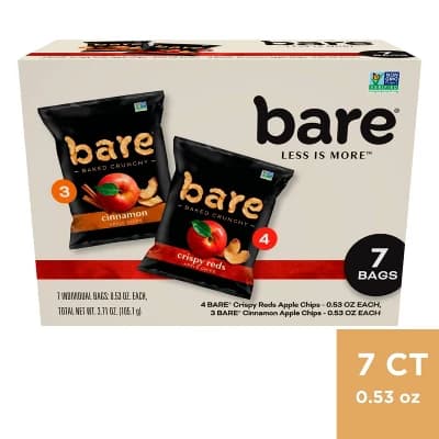 Bare Apple Chips Fuji Red and Cinnamon Snack Pack - 14ct/3.7oz