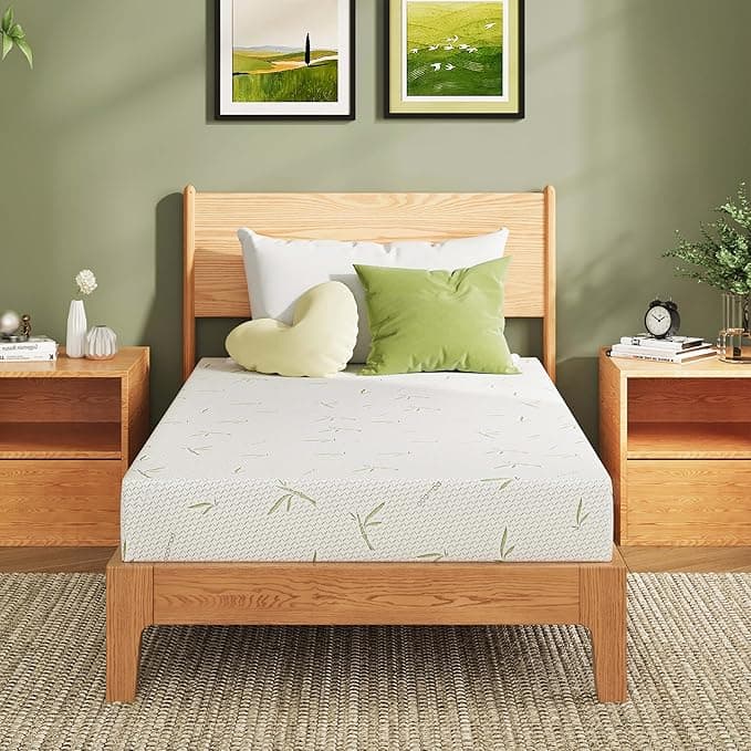 EGOHOME 6 Inch Memory Foam Mattress in a Box, Full Size Mattress, Green
Cooling Green Tea Gel Memory Foam for Pressure Relief, Medium Firm Support, Fiberglass Free, CertiPUR-US Certified