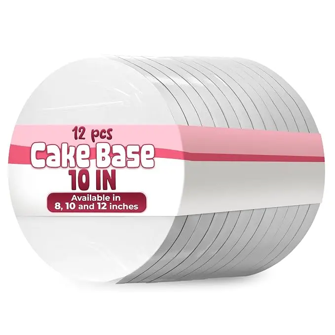 Set of 12 White Cake Drums