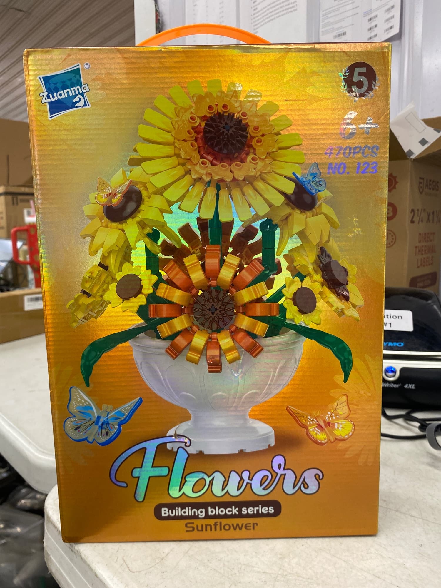 Zuanma flowers building block series set no 123