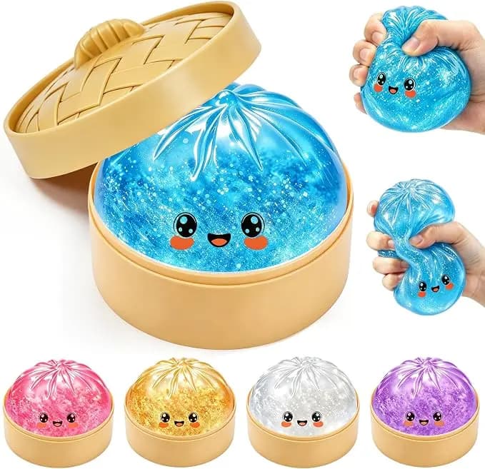 Squishy Toy 2 Pack Soft Stretch Fidget Toys Gift Set, Fun Party Favors Box for Adults (colors may vary)