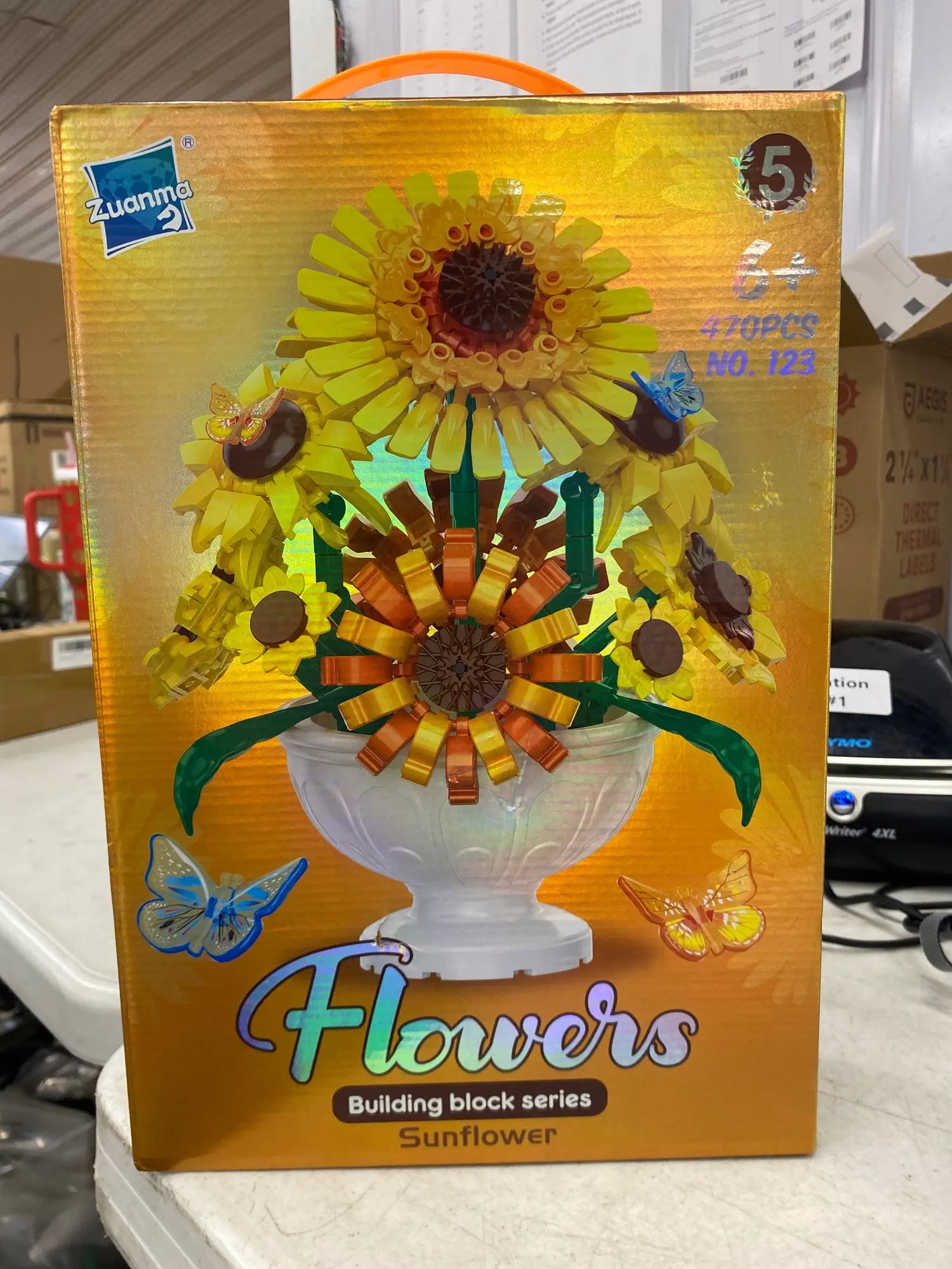 Zuanma flowers building block series set no 123