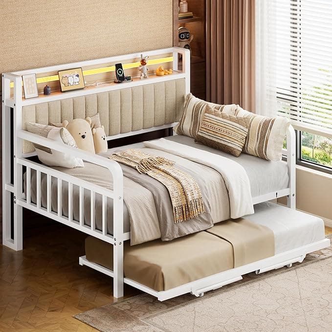 Daybed with Trundle and LED Light!
Full-Twin