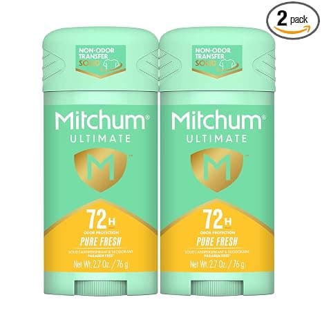 Mitchum Women 72H Protection Antiperspirant Deodorant, Pure Fresh, 2 pk
Antiperspirant deodorant for women with up to 72hr odor protection. Invisible solid. Pure Fresh scent - 2 pack (4 sticks total)