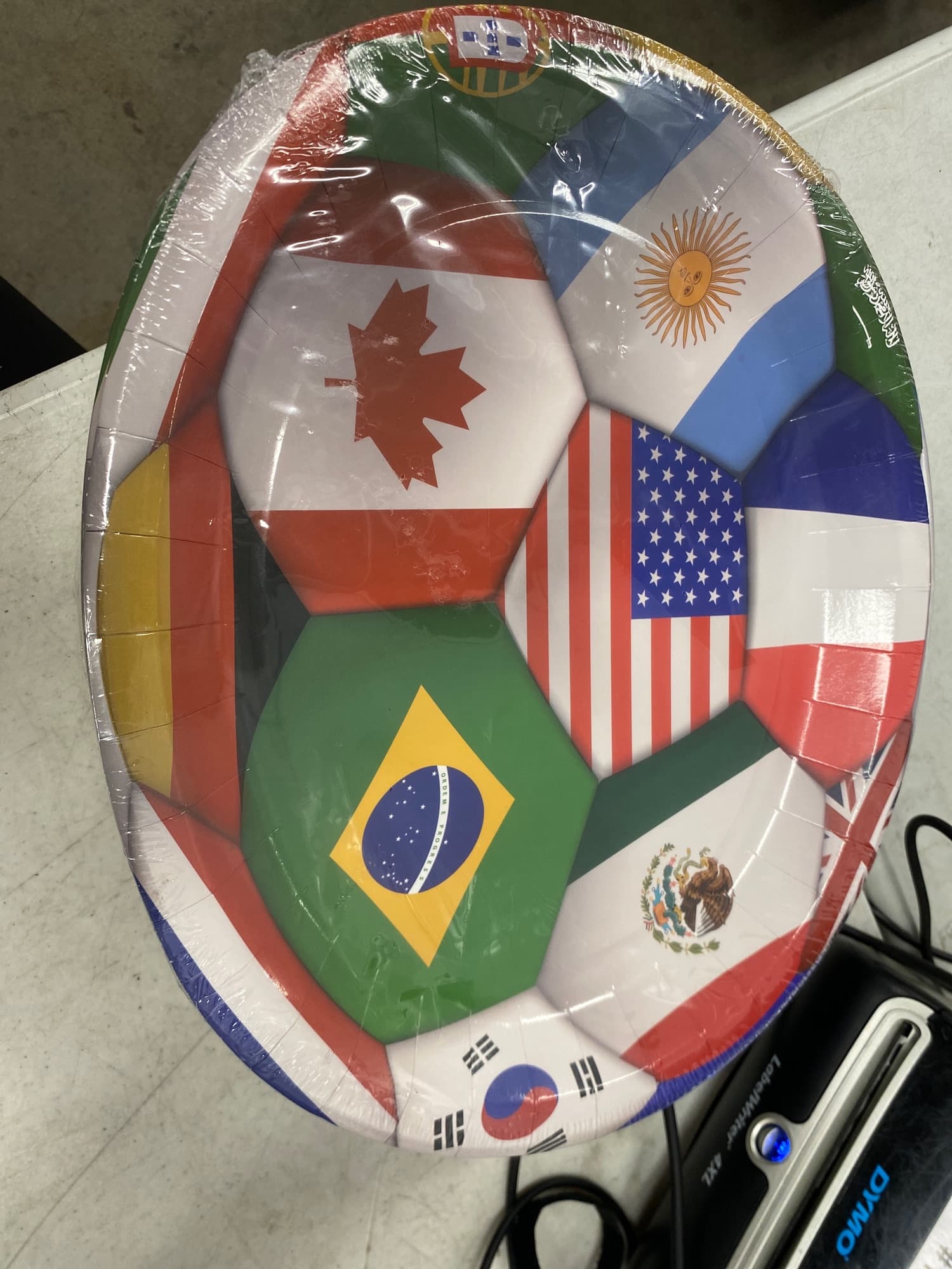 Soccer Party Oval Paper Plates, 25 Count Disposable Goal Theme Party Plates for Birthday, Game Day, Soccer Watch Party, Sports Event Tableware - 2 pack (50ct total)