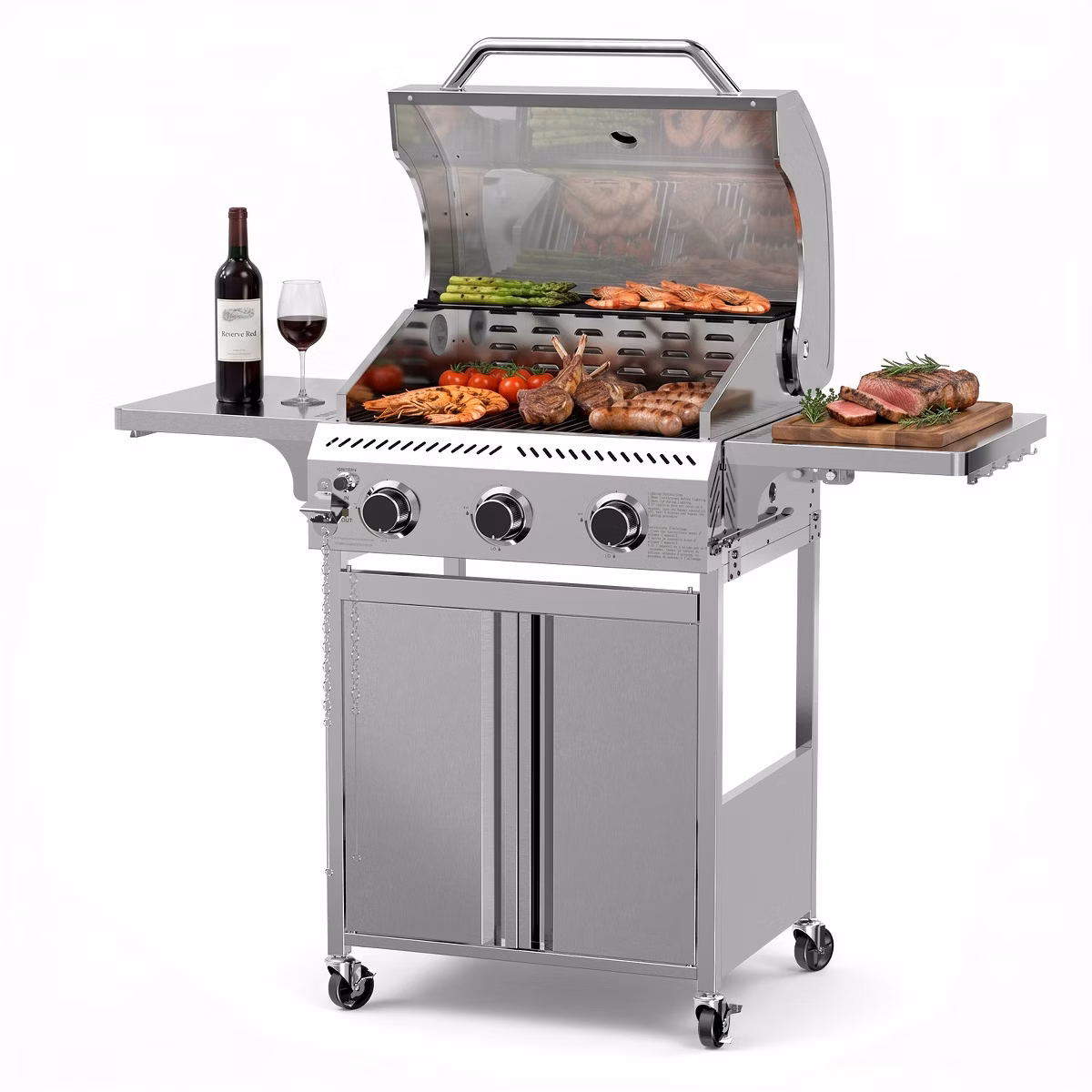 3 -Burner Liquid Propane Gas Grill