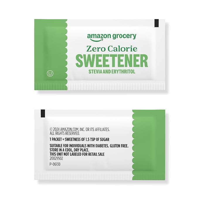 Amazon Grocery, Zero Calorie Stevia and Erythritol Sweetener Packets, 1000 Ct