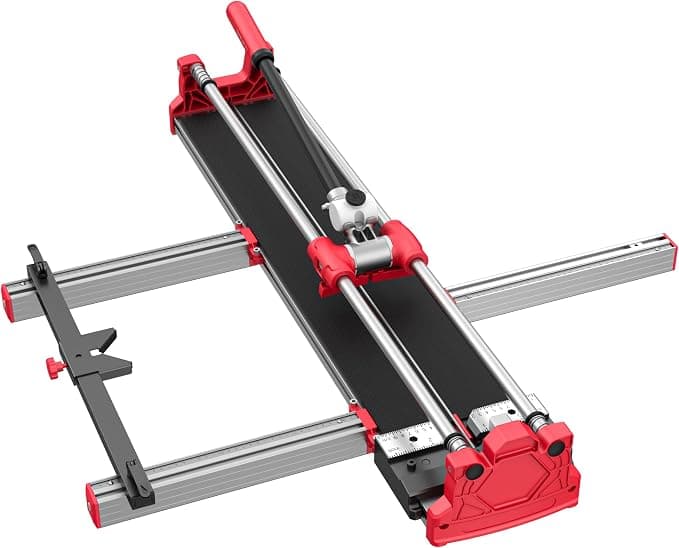 48'' Double Track Manual Tile Cutter with Laser Cutting Guide Porcelain Tile Cutter with Split Platen,Double Aluminum Base