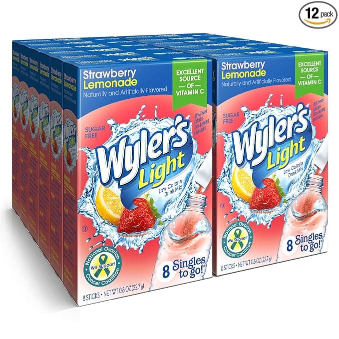 Wyler's Light Singles To Go Powdered Drink Mix, Strawberry Lemonade, 96 Ct
S