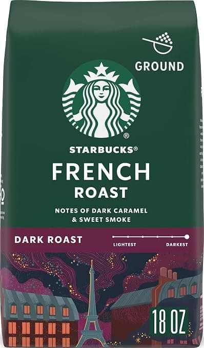 Starbucks Ground Coffee French Roast, 18 oz Bag