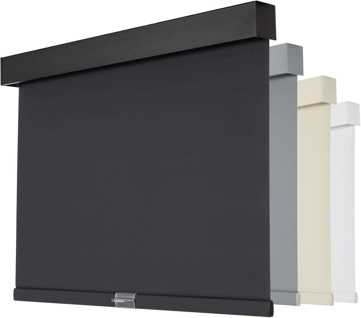 Persilux Blackout Roller Blinds for Indoor Windows, Cordless Roller Shades with Valance, Thermal Insulated Fabric Window Shades & Blinds, UV Protection Shades for Home and Bedroom (Black,65"W x 72"H)