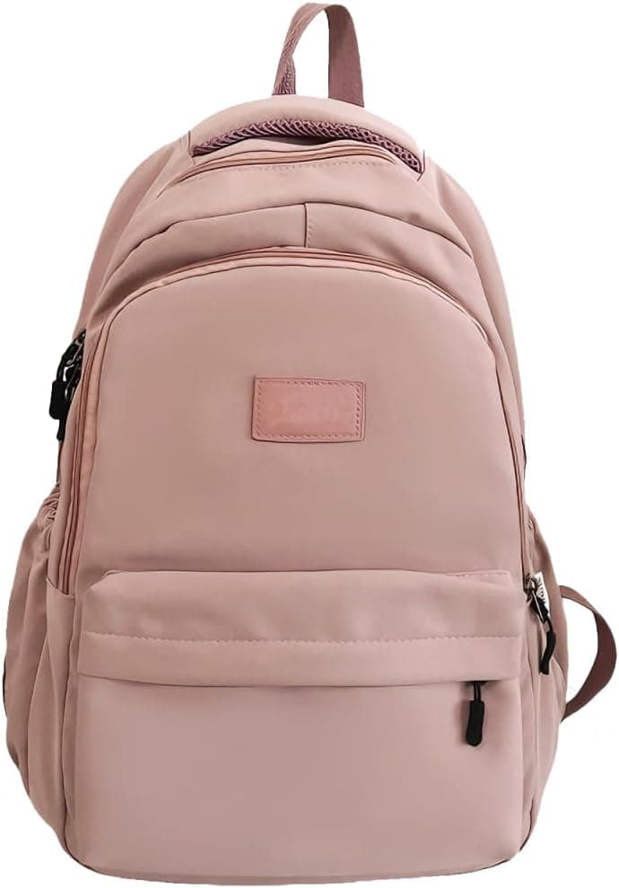 Cute Korean Backpack for Women Y2K Solid Color Travel Laptop Daypack