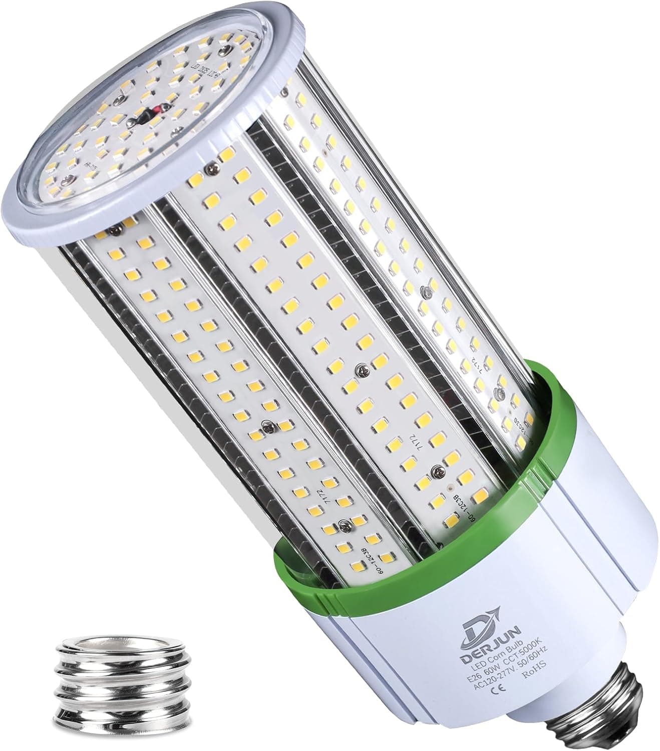 60W cylindrical LED corn bulb, 5000K, AC 110-277V, 8400lm, E26/E39 base,