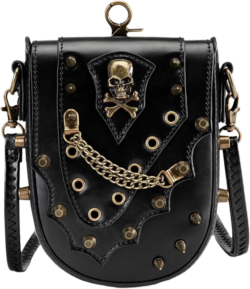 Gothic Owl Crossbody Bag Renaissance Accessories Shoulder Bag Steampunk Belt Pouch Women Cute Cell Phone Novelty Purse