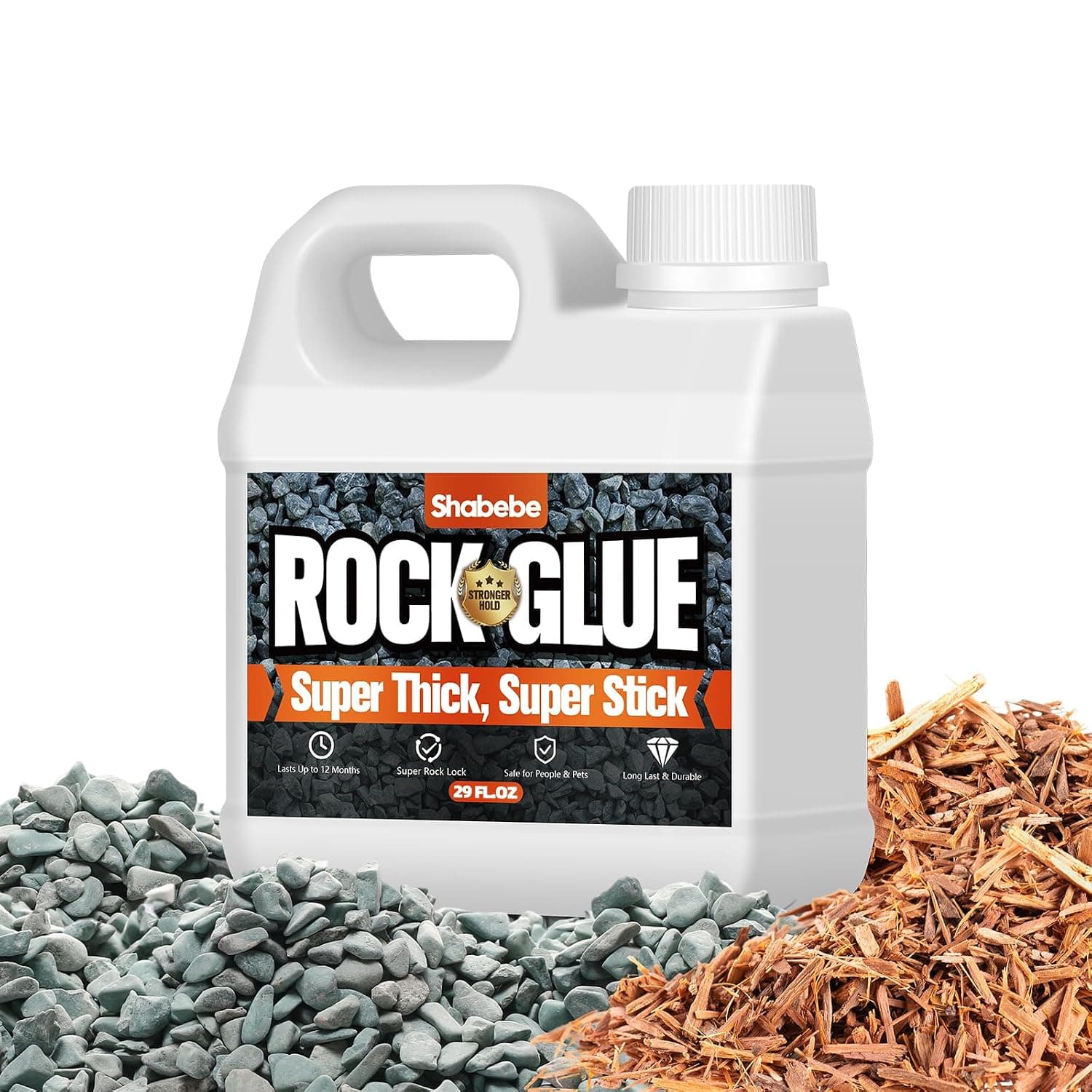 Gravel Binder for Landscaping and Mulch –Pea Gravel Stabilizing Solution for Beds, Walkways, Patios, Lawns