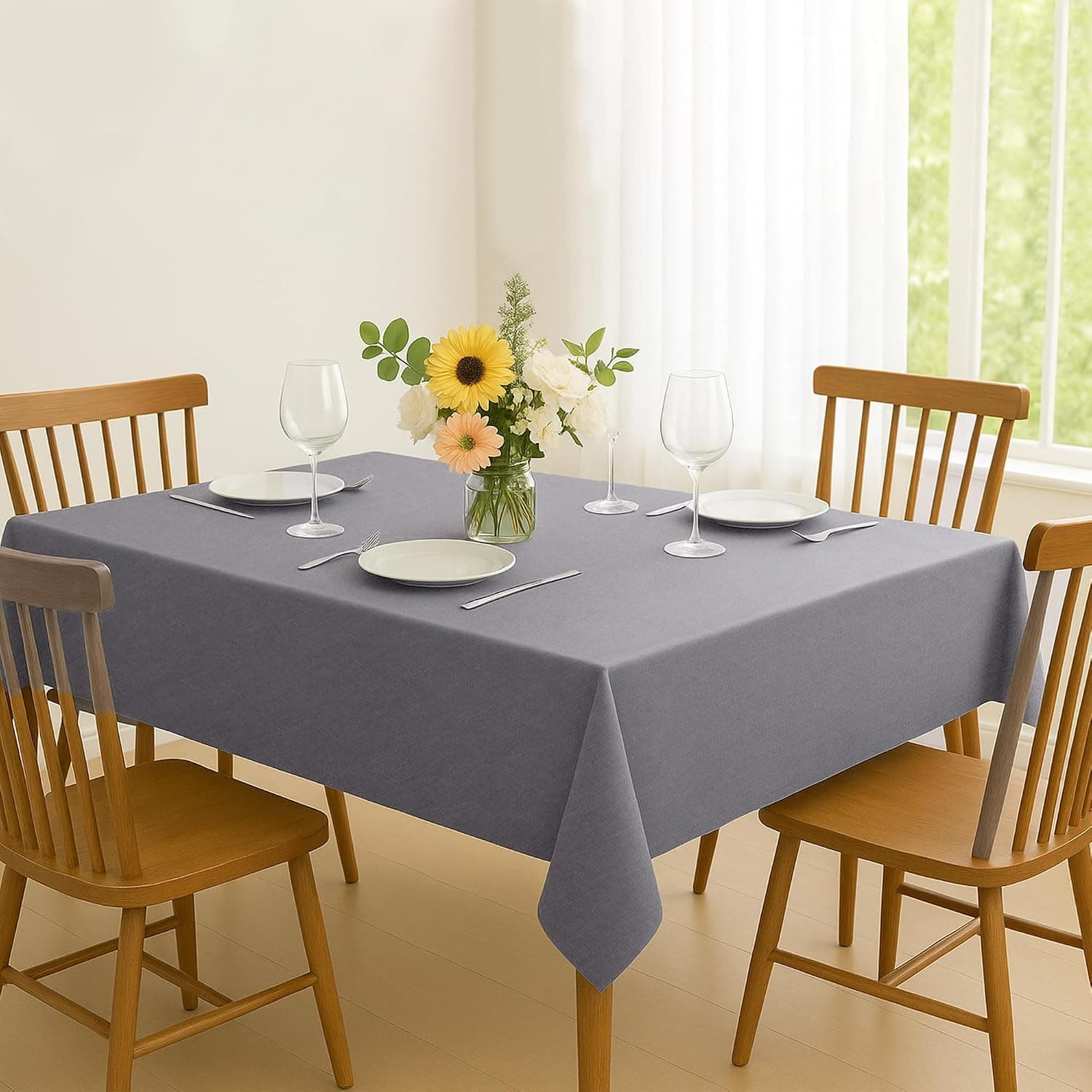 Tablecloth 60x102 Inches, Grey